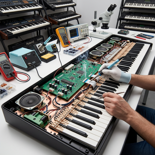 Piano keyboard and electronics repair tools at Maa Harsiddhi Electronics