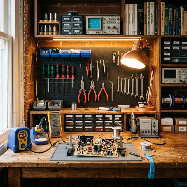 Electronics repair workshop